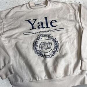 vtg 90s Yale University Spellout Crewneck Pullover Sweatshirt XXS